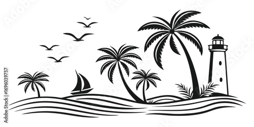 coastal-palm-leaf-horizon-icons-set---8-minimalist