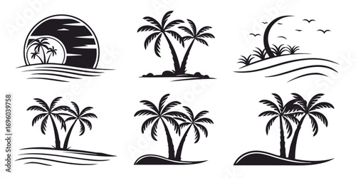 coastal-sunset-palm-silhouette-icons-set---6-minim