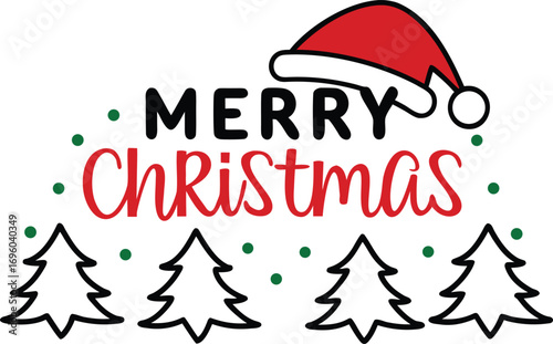 A sign that says merry christmas on it vector