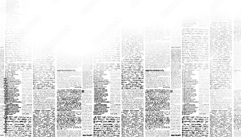 Obraz premium Overlay old white newspaper paper grunge vintage background. Grunge halftone style
