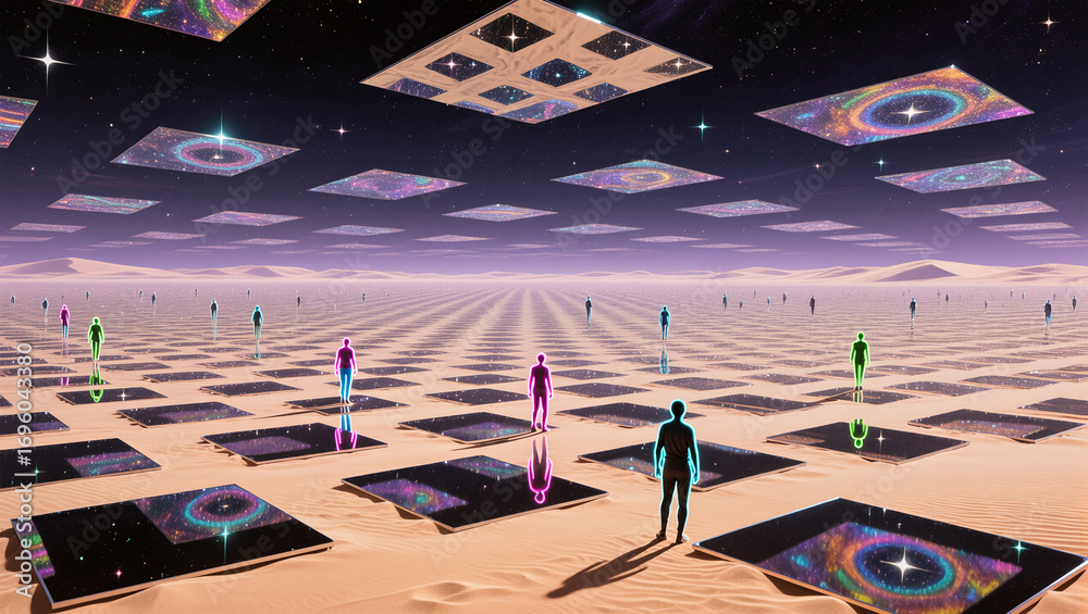custom made wallpaper toronto digitalExploring a surreal desert landscape filled with cosmic reflections