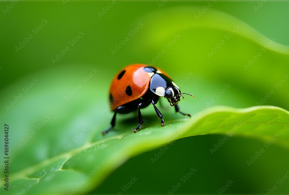 Obraz premium ladybug on leaf