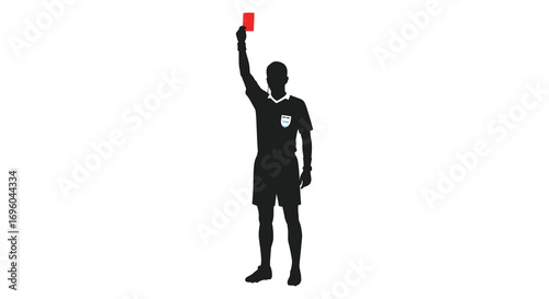 a referee showing red card to player during game