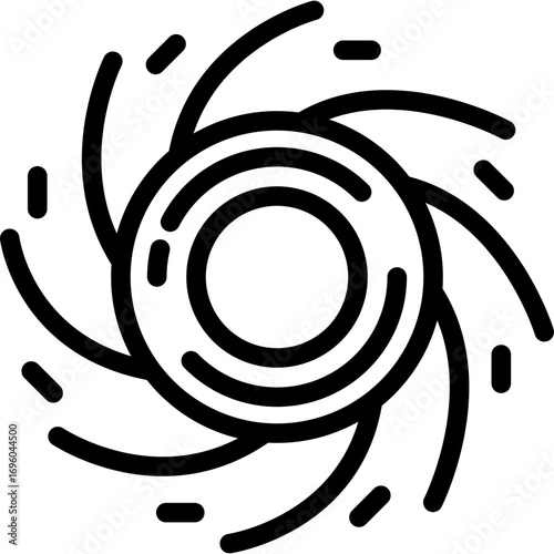 Black Hole Icon Vector Element