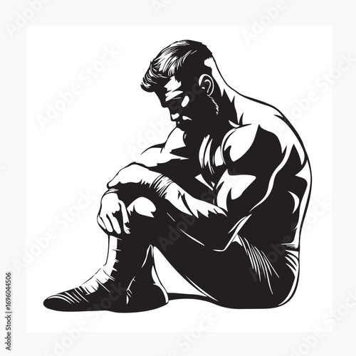 man sitting on the floor
