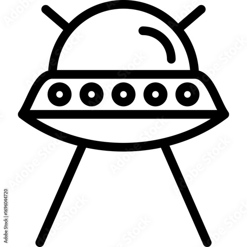 UFO Icon Vector Element