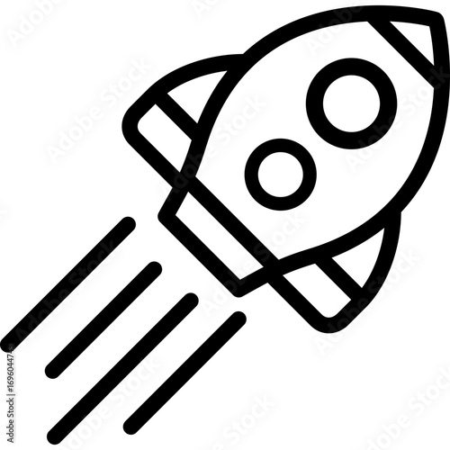 Launching Shuttle Icon Vector Element
