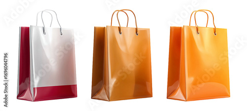 Vibrant Collection of Colorful Shopping Bags in Varying Hues