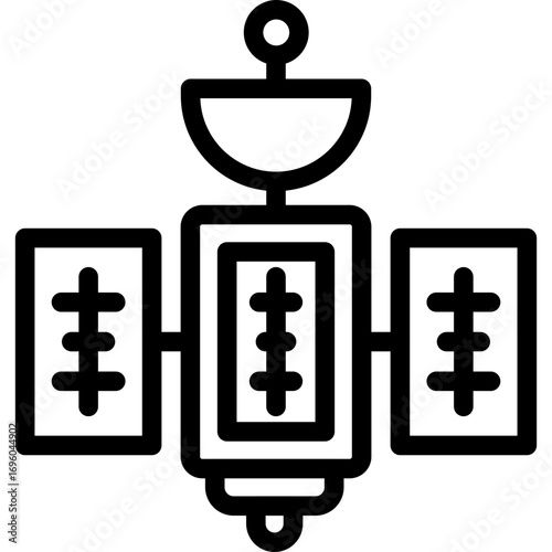 Inclined Satellite Icon Vector Element