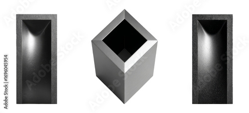 Geometric Shapes in Black and Gray, Minimalist Design Elements