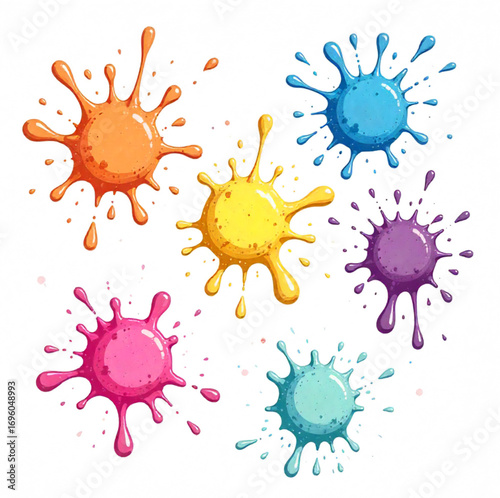 vector illustration of a blot, coloured paint drop