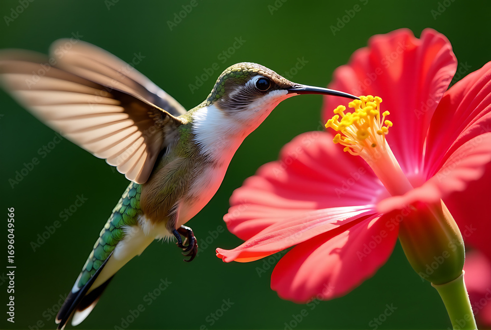 Fototapeta premium hummingbird on flower