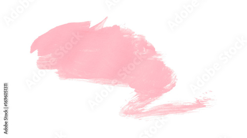 Pink watercolor composition on transparent background. Hand drawn brush strokes and texture. Abstract brush strokes. Liquid ink pattern.