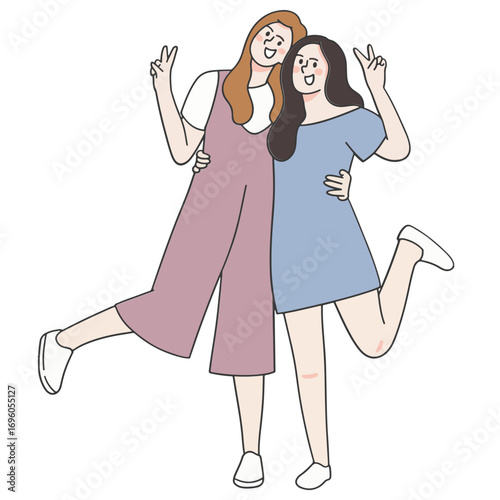 Happy best friend