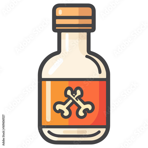 poison bottle, halloween, festival, vector, transparent background, bottle, isolated, container, object, chemical, traditional, ornament, decoration, ancient, icon, culture, pottery