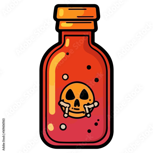 poison bottle, halloween, festival, vector, transparent background, bottle, isolated, container, object, chemical, traditional, ornament, decoration, ancient, icon, culture, pottery
