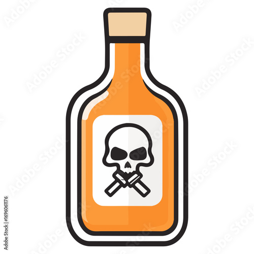 poison bottle, halloween, festival, vector, transparent background, bottle, isolated, container, object, chemical, traditional, ornament, decoration, ancient, icon, culture, pottery