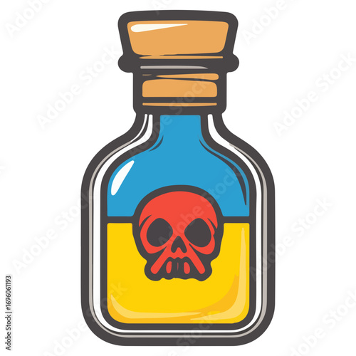 poison bottle, halloween, festival, vector, transparent background, bottle, isolated, container, object, chemical, traditional, ornament, decoration, ancient, icon, culture, pottery