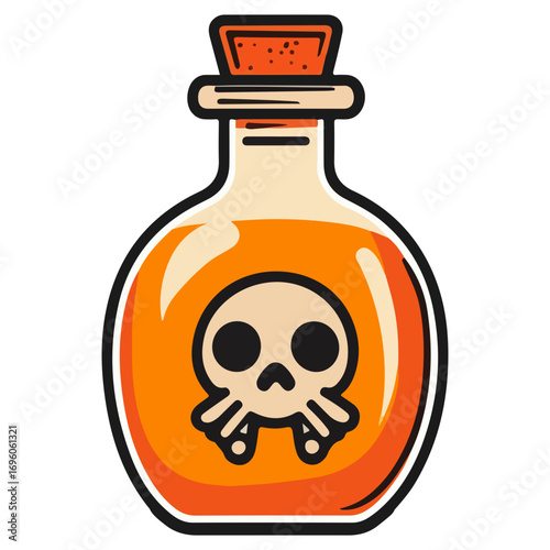 poison bottle, halloween, festival, vector, transparent background, bottle, isolated, container, object, chemical, traditional, ornament, decoration, ancient, icon, culture, pottery