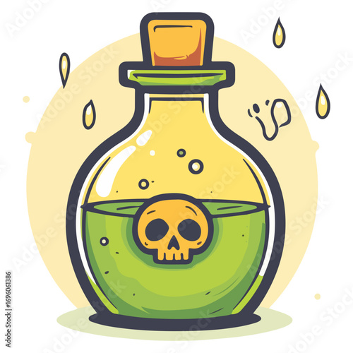 poison bottle, halloween, festival, vector, transparent background, bottle, isolated, container, object, chemical, traditional, ornament, decoration, ancient, icon, culture, pottery