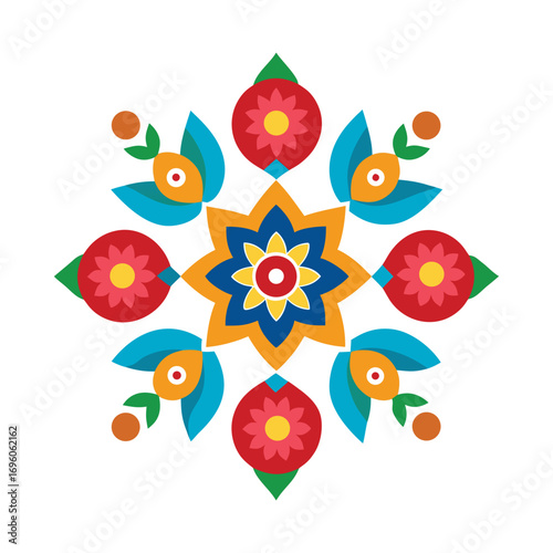 Collection of traditional bangladeshi ornamental motifs for banner and advertisement design