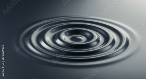 Concentric ripples in a dark liquid surface
