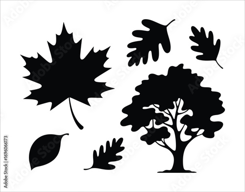 Clean Vector Nature Silhouette Set