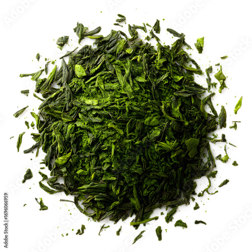 Leaf Green Tea isolated on a transparent background.