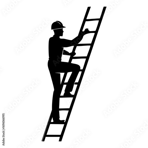Man with ladder and rope