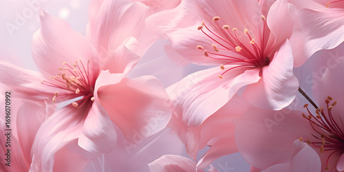 Abstract floral background with pink flowers 