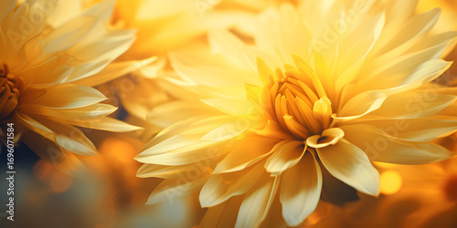 Abstract floral background with yellow flowers 