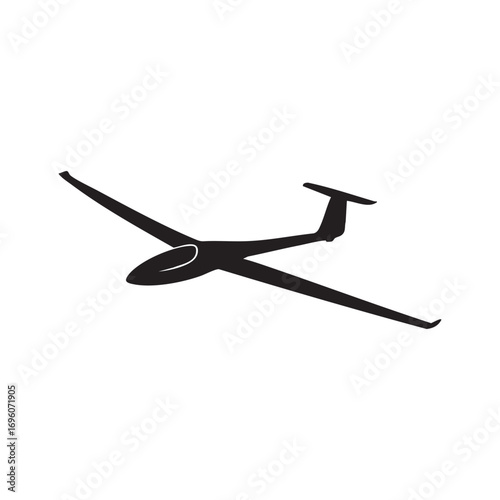 Silhouette of a Glider Aircraft Soaring in the Sky A Symbol of Aviation and Freedom