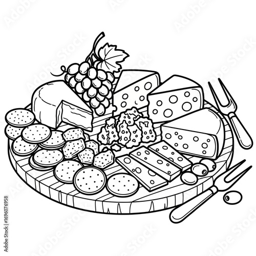platter of fruits vector