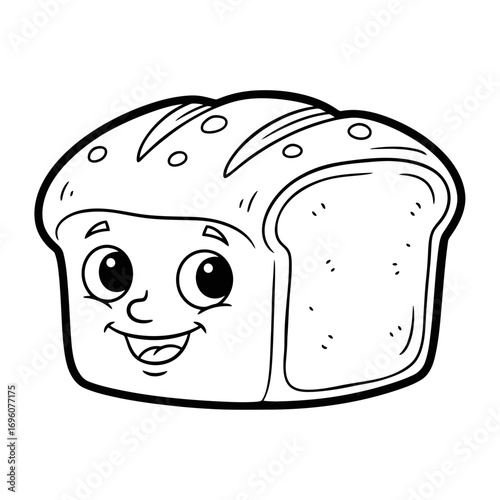 funny bread roti vector