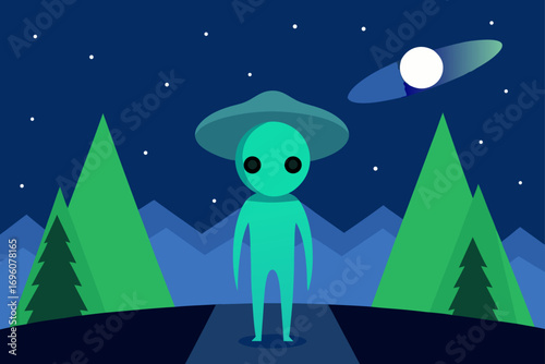 Alien Aurora Background