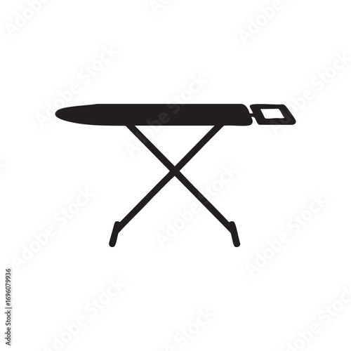Table and chair set isolated on white background wooden furniture interior design.
