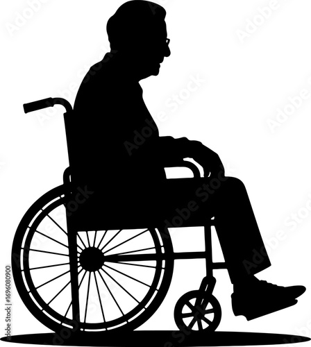 Man in Wheelchair Silhouette