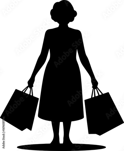 Woman Shopping Silhouette