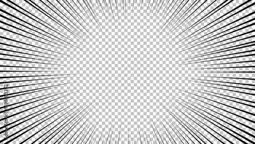 Black comic book transparent background