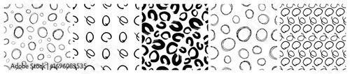 Set of seamless patterns with scribble smears