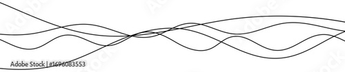 Thin curved wavy lines