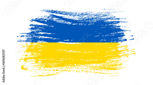 Ukrainian national flag in grunge style