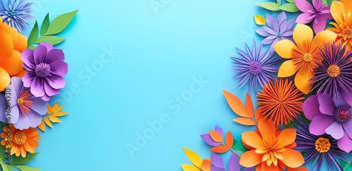 Colorful Paper Flowers Create a Vibrant Backdrop for Spring Celebrations and ...