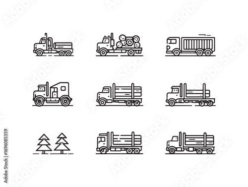 Logging truck strong durable vehicle artwork