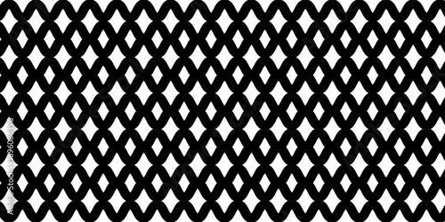 Black chrome Steel Grating seamless structure. Mesh geometric isolated on white background. Vector illustration. EPS 10.