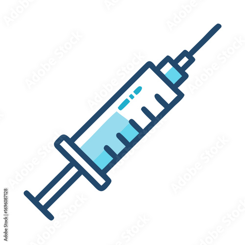 Medical syringe vector illustration for vaccination injection and healthcare concept design element vector