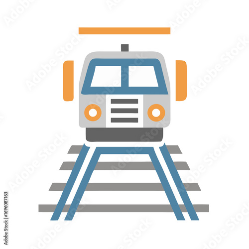 Find train transportation railway travel public transport locomotive rail road engine vector graphic