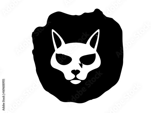 Fierce feline face with lion's mane emblem symbolizing power, courage, and wild spirit
