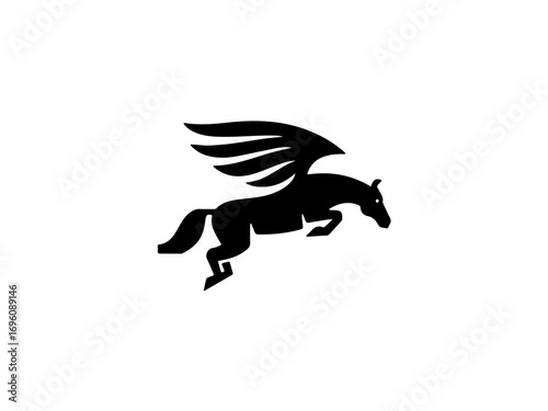 Majestic winged horse soars powerfully, embodying freedom, myth, and epic journeys