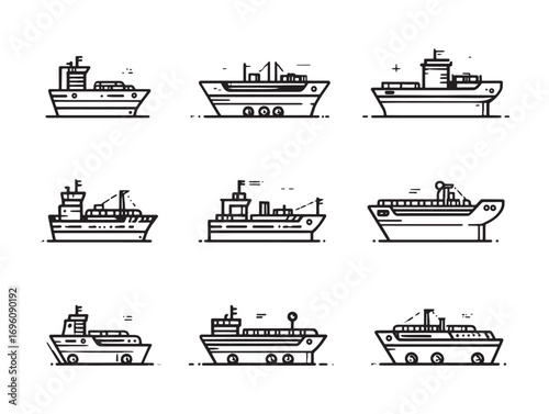 Oil tanker industrial ship vector illustration